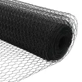Clôture Hexagonale Grise 0.4x25 m Acier
