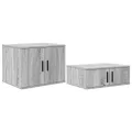 Cadre de Lit de Stockage Gris Sonoma 100x200 cm