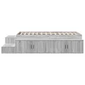 Cadre de Lit de Stockage Gris Sonoma 100x200 cm
