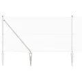 Ensemble de Poteaux de Clôture 2 Poteaux Acier galvanisé 10 x 1 m