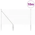 Ensemble de Poteaux de Clôture 2 Poteaux Acier galvanisé 10 x 1 m