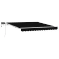 Store rétractable manuel  avec LED noir 350x250 cm