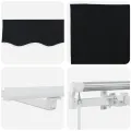 Store rétractable manuel  avec LED noir 350x250 cm
