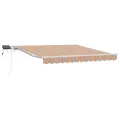 Store rétractable manuel avec rayures multicolores LED 350x250 cm