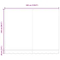Store rétractable manuel avec rayures multicolores LED 350x250 cm