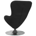 Chaise Oeuf  en Velours Noir