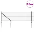 Set de poteaux de clôture Ensemble de 2 Gris Métal 10 x 0.5 m