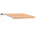 Auvent Rétractable Manuel avec LED Jaune et Orange 300x250 cm