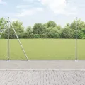 Clôture en Fil Soudé avec 13 Poteaux Flangés 1.5x25 m Acier Galvanisé