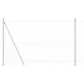 Clôture en Fil Soudé avec 13 Poteaux Flangés 1.5x25 m Acier Galvanisé