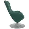 Chaise Œuf en Velours Vert Foncé