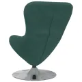 Chaise Œuf en Velours Vert Foncé