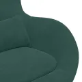 Chaise Œuf en Velours Vert Foncé