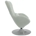 Fauteuil œuf en velours gris clair
