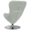 Fauteuil œuf en velours gris clair