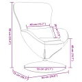 Fauteuil œuf en velours gris clair