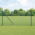 Clôture en fil soudé avec 13 piquets verts 1x100 m en acier