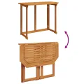 Ensemble Bistro de Jardin 3 Pièces avec Coussins en Bois d'Acacia Massif