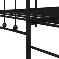 Cadre de lit daybed  avec lit gigogne Noir 90x190 cm en acier