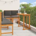 Ensemble de jardin 5 pièces  avec coussins en acacia massif
