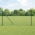 Clôture en fil soudé avec 13 piquets pointus, verte 1x50 m en acier
