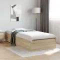 Lit de cadre  en chêne Sonoma 90x190 cm en bois d'ingénierie