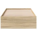 Lit de cadre  en chêne Sonoma 90x190 cm en bois d'ingénierie