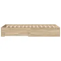 Lit de cadre  en chêne Sonoma 90x190 cm en bois d'ingénierie