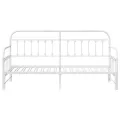 Cadre de lit daybed  avec lit gigogne Blanc 75x190 cm Acier