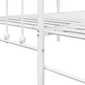 Cadre de lit daybed  avec lit gigogne Blanc 75x190 cm Acier