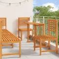 Ensemble de repas de jardin 6 pièces en acacia massif