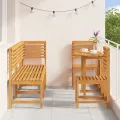 Ensemble de repas de jardin 6 pièces en acacia massif