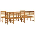 Ensemble de repas de jardin 6 pièces en acacia massif