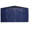 Tente de fête avec 8 parois latérales bleues 4x4 m PE