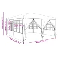 Tente de fête avec 8 parois latérales bleues 4x4 m PE
