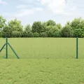 Clôture en Fil Soudé avec 13 Poteaux Vert 0,8x25 m Acier