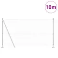 Clôture en fil soudé avec 7 poteaux flasques 1.2x10 m Acier galvanisé
