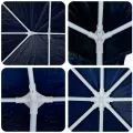 Tente de Fête Bleue 6x4 m PE