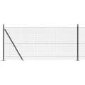 Kit de Poteaux de Clôture Gris Ensemble de 2 Gris Métal, PVC