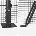 Kit de Poteaux de Clôture Gris Ensemble de 2 Gris Métal, PVC
