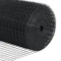 Kit de Poteaux de Clôture Gris Ensemble de 2 Gris Métal, PVC