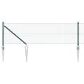 Ensemble de poteaux de clôture 2 pièces Vert Métal 10 x 0.5 m