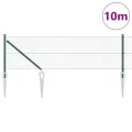 Ensemble de poteaux de clôture 2 pièces Vert Métal 10 x 0.5 m