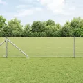 Clôture en fil soudé avec 13 piquets 0,8x25 m en acier galvanisé