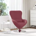 Chaise œuf  Rouge Vin Tissu