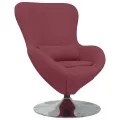 Chaise œuf  Rouge Vin Tissu