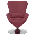 Chaise œuf  Rouge Vin Tissu