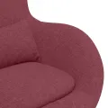 Chaise œuf  Rouge Vin Tissu