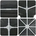 Tente de fête anthracite 8x4 m PE