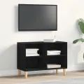 Meuble TV en chêne noir - 69.5x30x50 cm, bois d'ingénierie